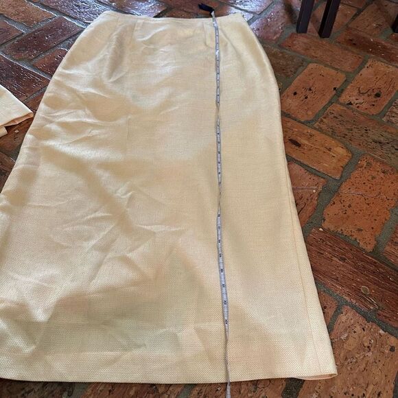 John Meyer of Norwich Yellow Set Skirt Blazer - Picture 11 of 13